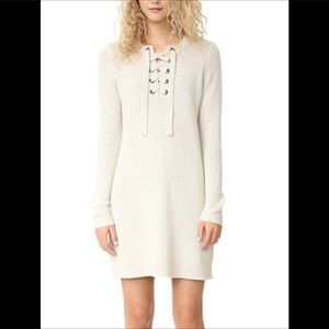 Madewell lace up sweater dress